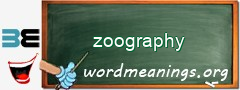 WordMeaning blackboard for zoography